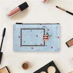 With love blue -small bag - Cosmetic Bag (Small) With love blue -small bag - Cosmetic Bag (Small)