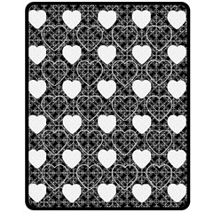 Black & White Hearts Medium Fleece Blanket - 60 x 50 Fleece Blanket (Medium) Black & White Hearts Medium Fleece Blanket - 60 x 50 Fleece Blanket (Medium)