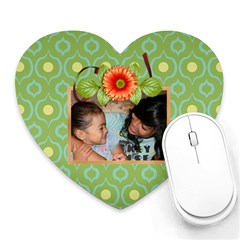 Mousepad (Heart)- Orange Twist - Heart Mousepad Mousepad (Heart)- Orange Twist - Heart Mousepad