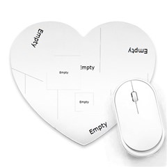 Love You Valentines Mocha Pink Heart Mousemat - Heart Mousepad