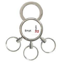 Red heart with love - 3-Ring Key Chain