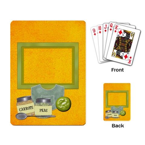 Playing Card Peas And Carrots By Lisa Minor Back