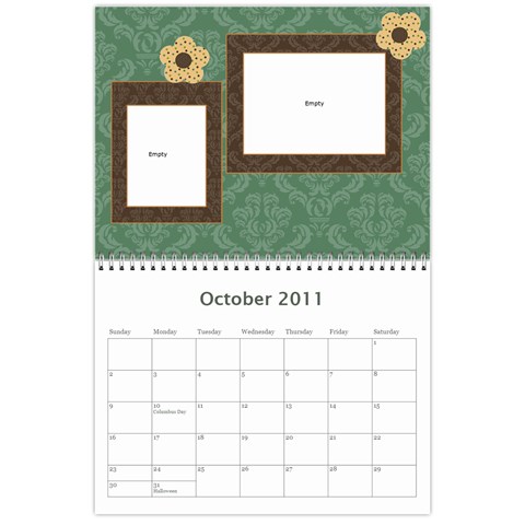 Moms Calandar By Dina Knowles Oct 2011