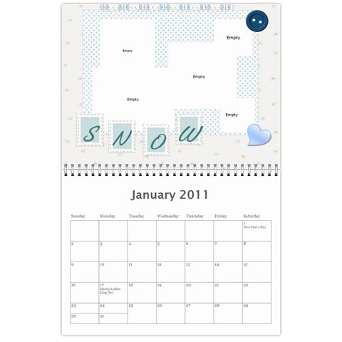 Mom Calendar By Rachel Jan 2011