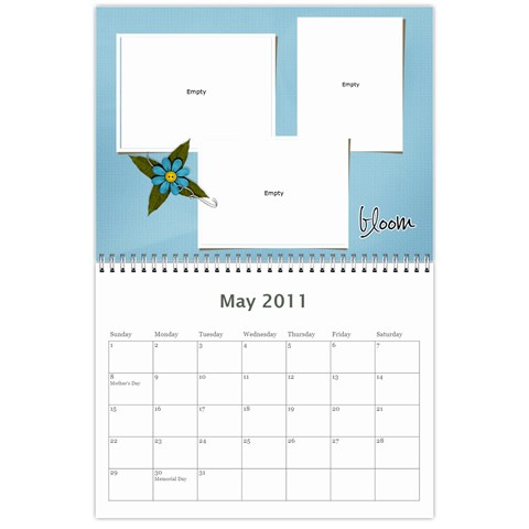Mom Calendar By Rachel May 2011