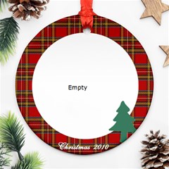 Sydney plaid border - Ornament (Round)
