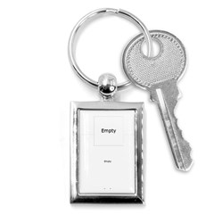 All That Glitters Keychain - Aqua Flower (rectangle)