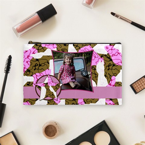 Medium Cammo Cosmetic Bag By Amanda Bunn Front