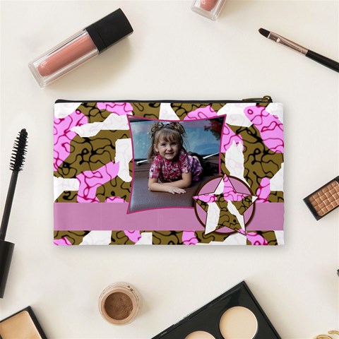 Medium Cammo Cosmetic Bag By Amanda Bunn Back