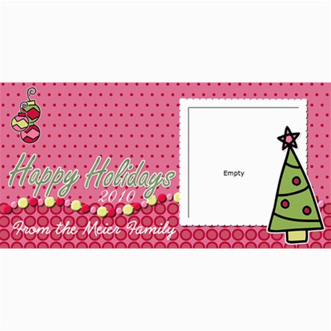 Happy Holiday Card With Tree By Martha Meier 8 x4  Photo Card - 3