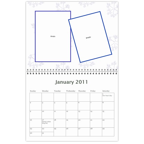 2011 Calendar By Tracy Clair Jan 2011