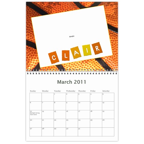 2011 Calendar By Tracy Clair Mar 2011