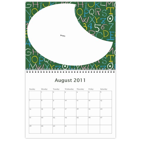 2011 Calendar By Tracy Clair Aug 2011