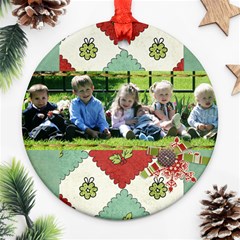 Joy ornament 2 - Round Ornament (Two Sides) Joy ornament 2 - Round Ornament (Two Sides)