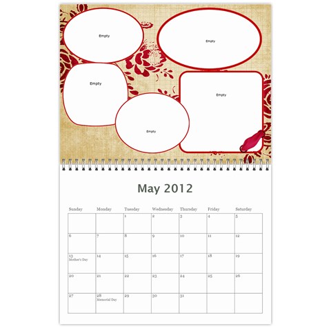 Mom Calander By Amanda May 2012