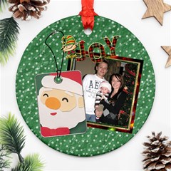 Christmas Joy 1-Sided Round Ornament - Ornament (Round) Christmas Joy 1-Sided Round Ornament - Ornament (Round)