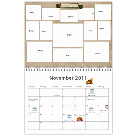 2011 Calendar By Michelle Leifson Nov 2011
