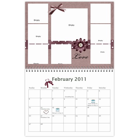 2011 Calendar By Michelle Leifson Feb 2011