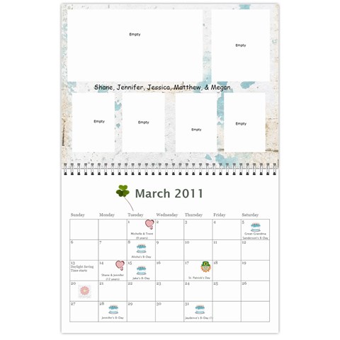 2011 Calendar By Michelle Leifson Mar 2011