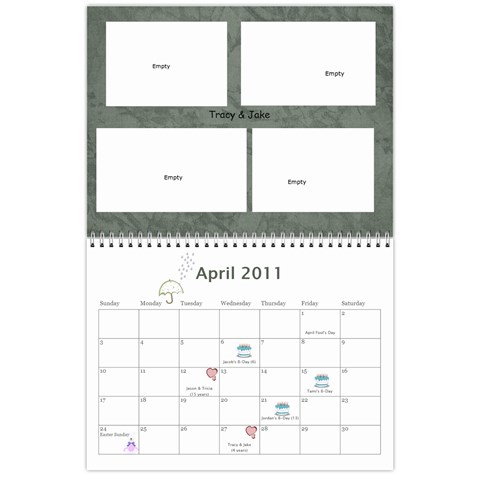 2011 Calendar By Michelle Leifson Apr 2011