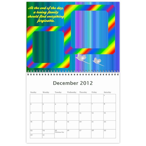 2012 Family Quotes Calendar By Galya Dec 2012