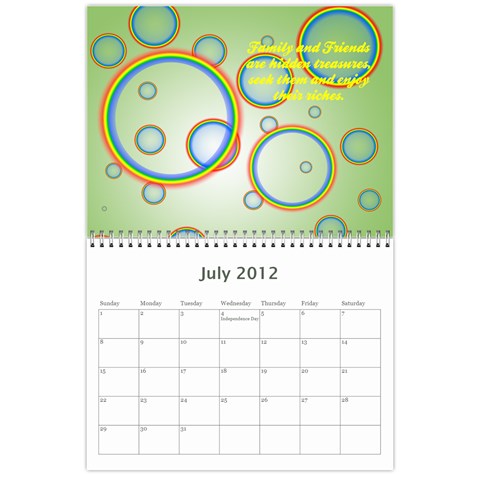 2012 Family Quotes Calendar By Galya Jul 2012