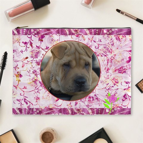 Floral Fun Xl Cosmetic Case By Joan T Front