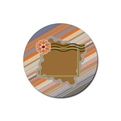Beautiful flower - Rubber Round Coaster (4 pack) Beautiful flower - Rubber Round Coaster (4 pack)