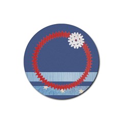 Snowflake - Rubber Round Coaster (4 pack) Snowflake - Rubber Round Coaster (4 pack)