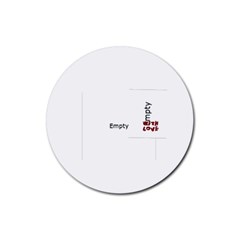 With love heart - Rubber Round Coaster (4 pack)