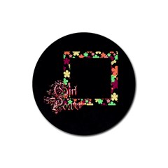 coaster-girl power 1002 - Rubber Round Coaster (4 pack) coaster-girl power 1002 - Rubber Round Coaster (4 pack)