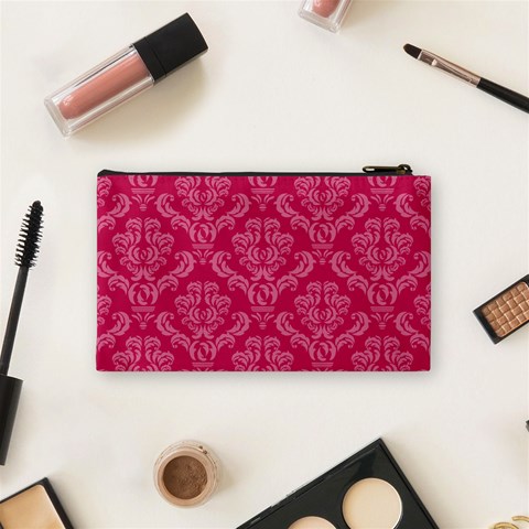 Pink Small Cosmetic Bag By Klh Back