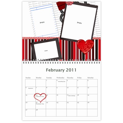Gibson Calendar By Shena Feb 2011