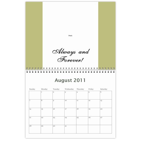 Chris Calendar By Kayla Aug 2011