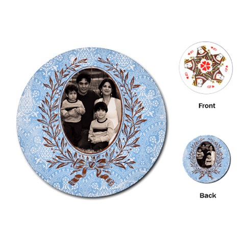 Blue Victorian Playing Cards By Ivelyn Front