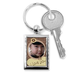 Custom Key Chain Rectangle - I Love You - Key Chain (Rectangle)
