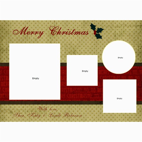 5 X 7 Christmas Cards By Katy 7 x5  Photo Card - 7