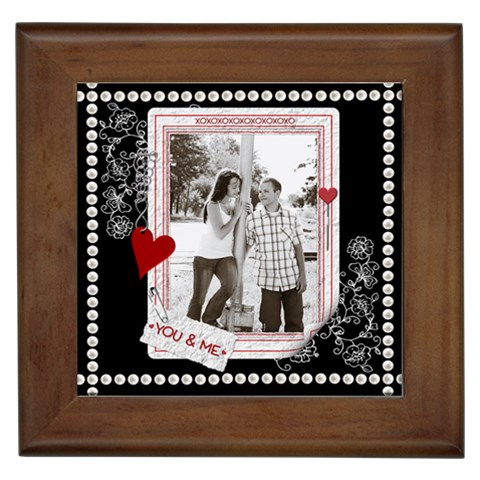 You & Me Framed Tile By Lil Front