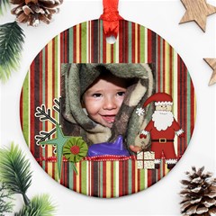 Joy ornament 8 - Round Ornament (Two Sides) Joy ornament 8 - Round Ornament (Two Sides)