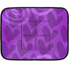 purple LOVE - BLANKET - 35 x27  Fleece Blanket (Mini)