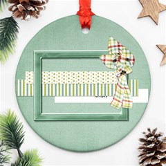 Happy Holidays Ornament 1002 - Round Ornament (Two Sides) Happy Holidays Ornament 1002 - Round Ornament (Two Sides)
