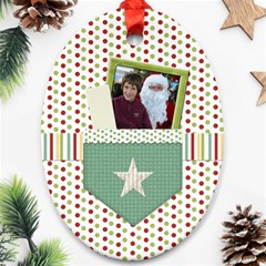 Happy Holidays Ornament-oval 1001