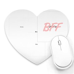 Best Friends Mouse Pad - Heart Mousepad