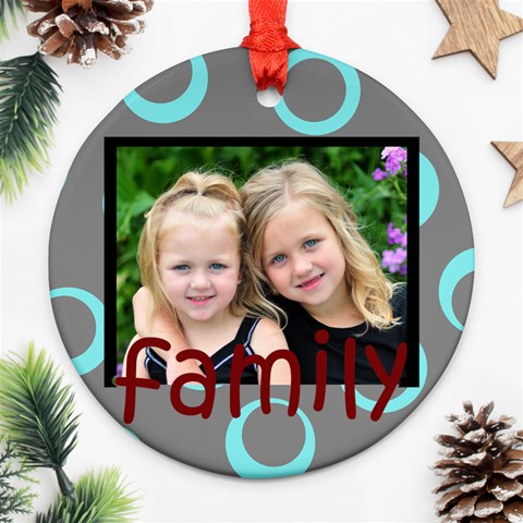 Wild Family Round Ornament By Amanda Bunn Front