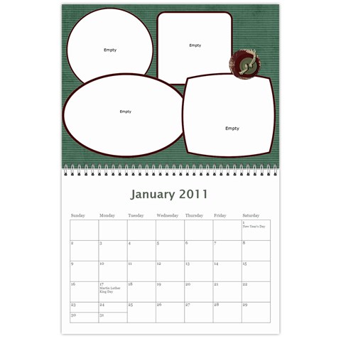 Linda Rick Calendar By Amanda Jan 2011