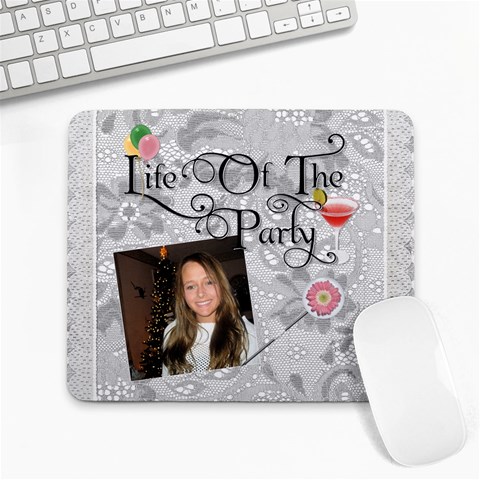 Life Of The Party Large Mousepad By Lil Front