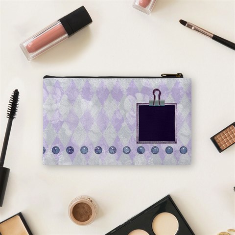 Lavender Rain Cosmetic Bag Small 101 By Lisa Minor Back