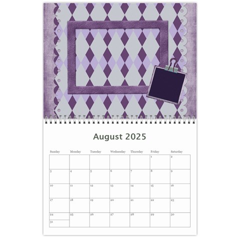 Lavender Rain Calendar By Lisa Minor Aug 2025