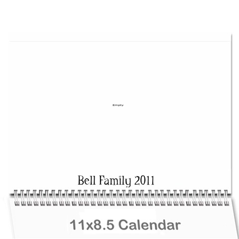 Bell Family Calendar 2011 By Emily Cover