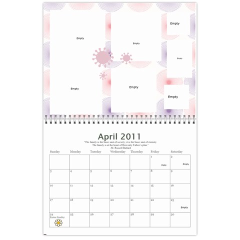 Bell Family Calendar 2011 By Emily Apr 2011